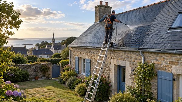 Les meilleures pratiques pour assurer le nettoyage de toiture