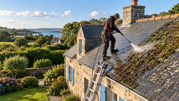 Les meilleures pratiques pour assurer le nettoyage de toiture